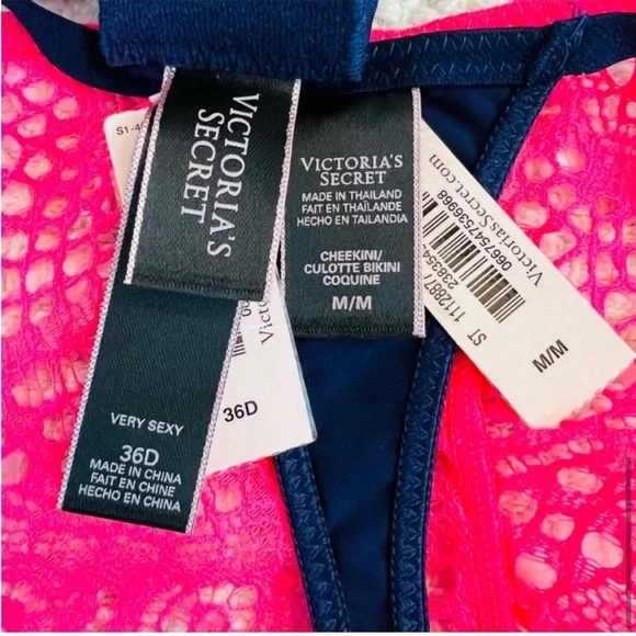 36D/M Rare 2016 Victoria’s Secret Rio Lace Bralette & Cheekini Pantie Set - Picture 10 of 10